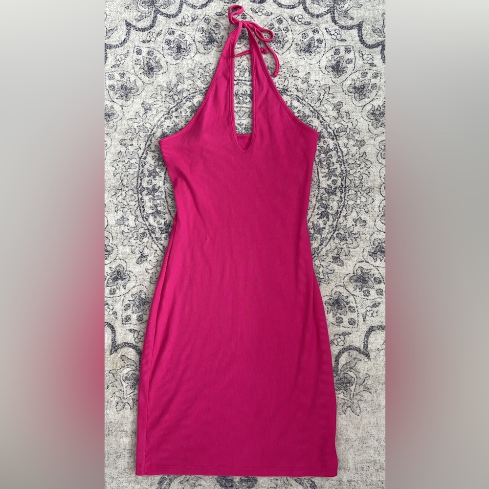 Wild Fable Pink Halter Neck Dress